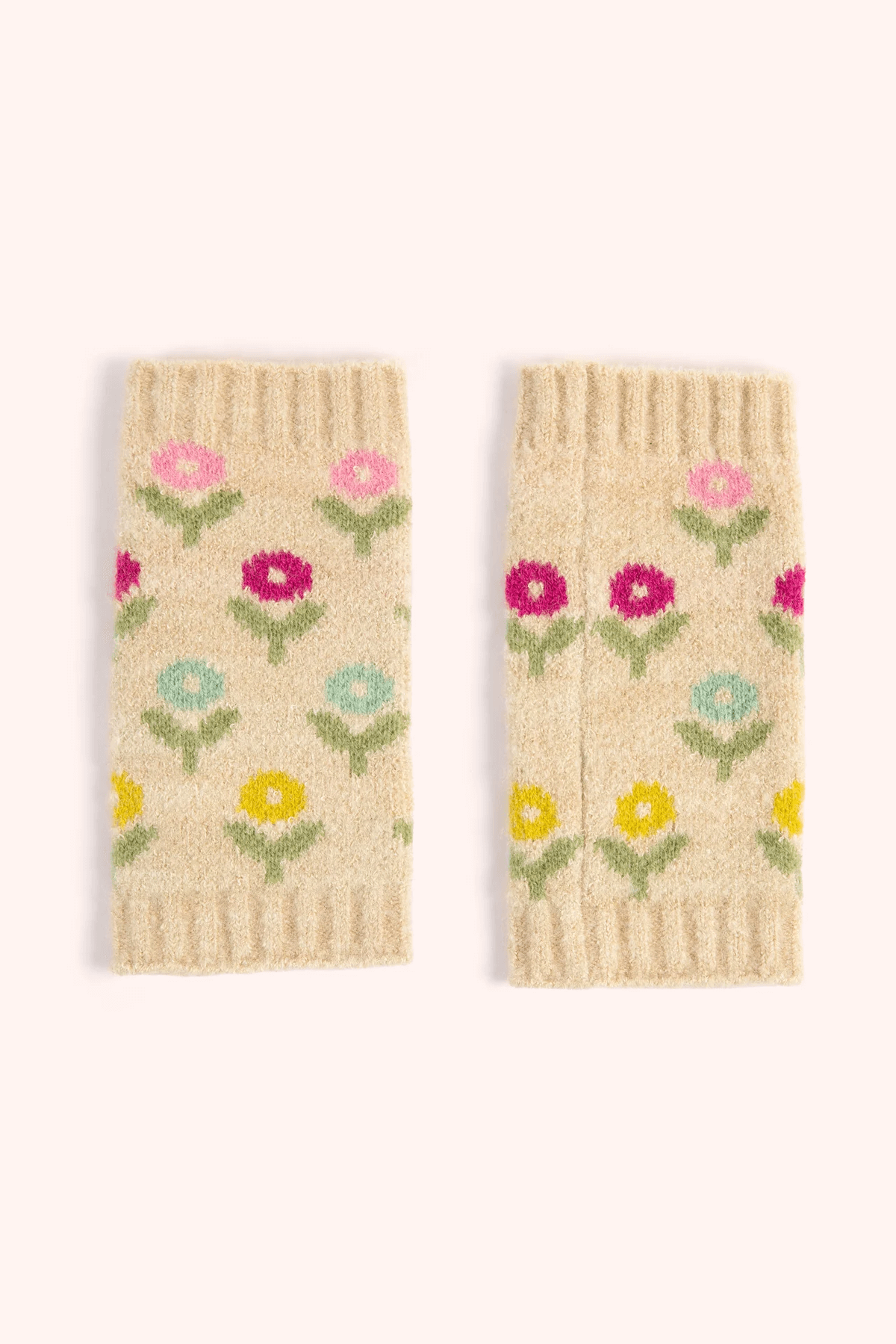 Powder Design Wrist Warmers - Willow Ditsy Flower, Cream
