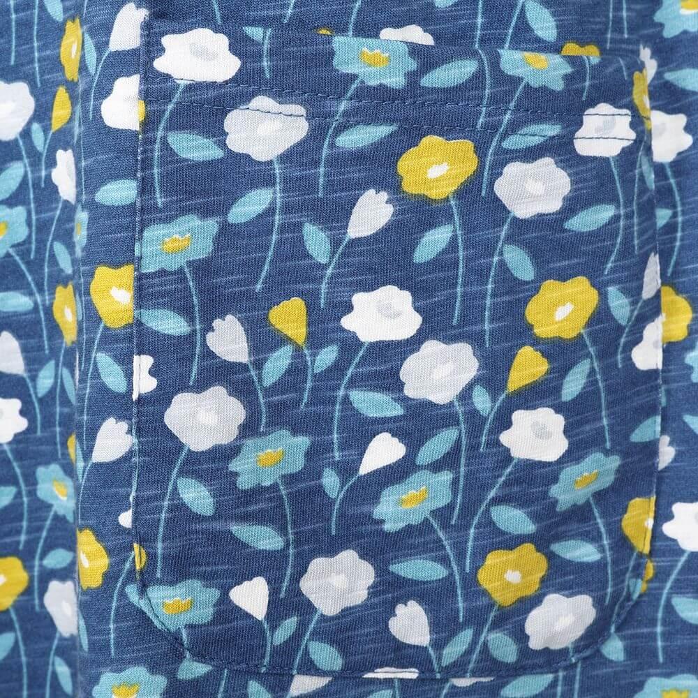 Lazy Jacks Womens Pleated Neck Tunic - Daisy