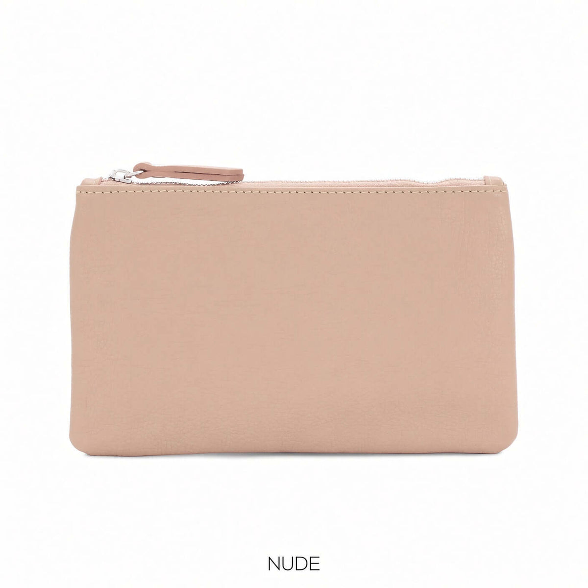 Small Leather Plain Pouch Bag