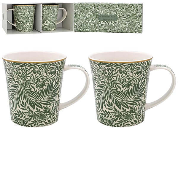 Leaves Pattern Mug Set of 2 hot