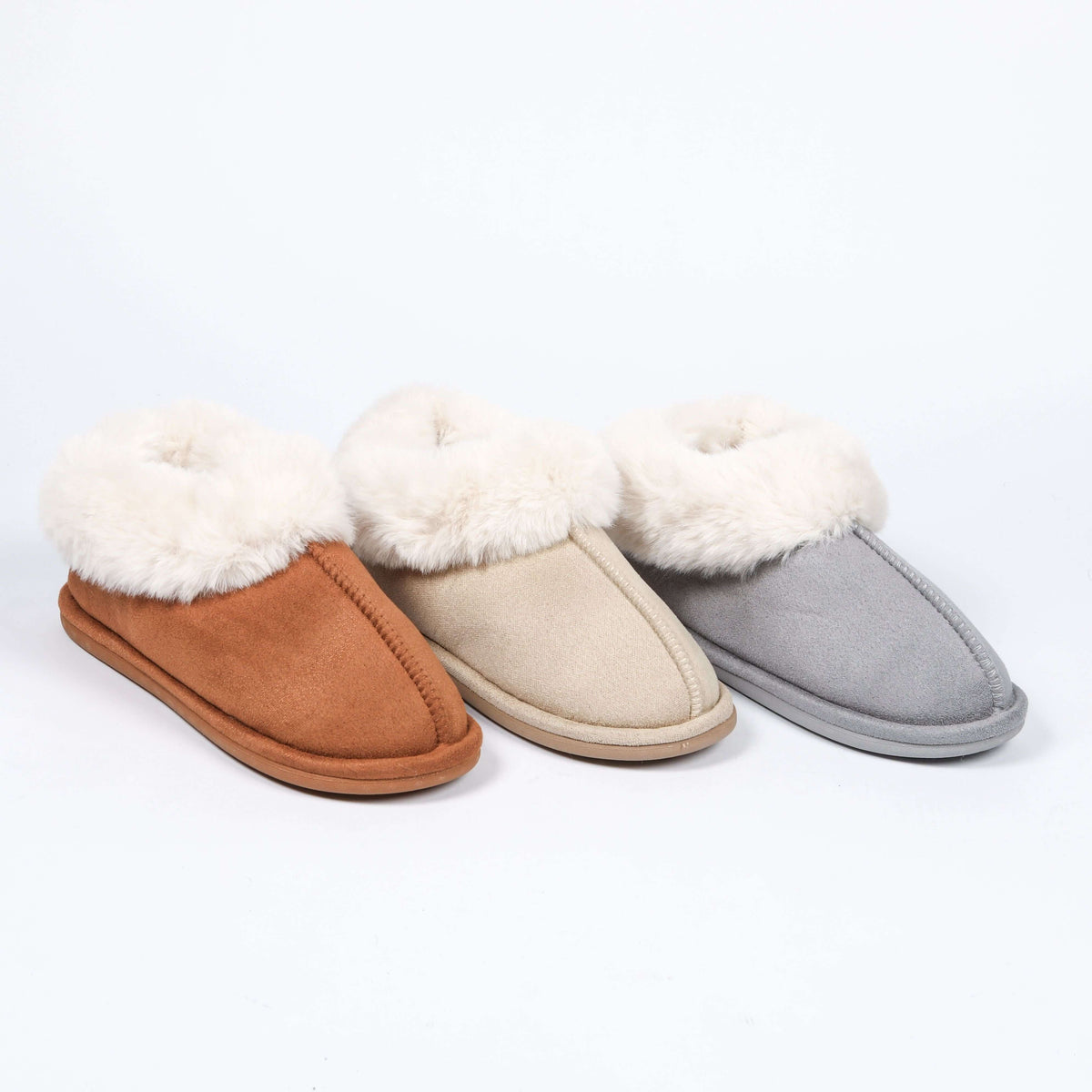 Womens's Faux Fur Lined Full Slipper