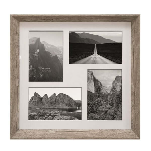 Natural Photo Frame Quadruple 4x6in