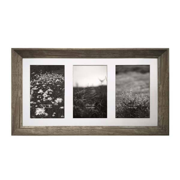Natural Photo Frame Triple 4x6in