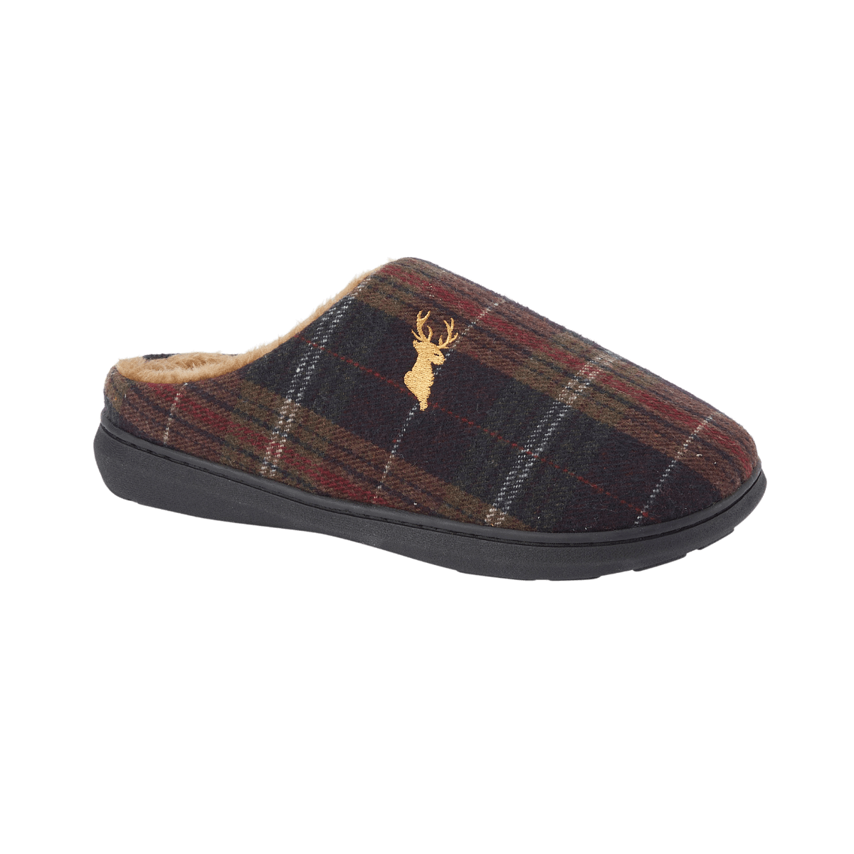 Mens Tartan Mule Slipper