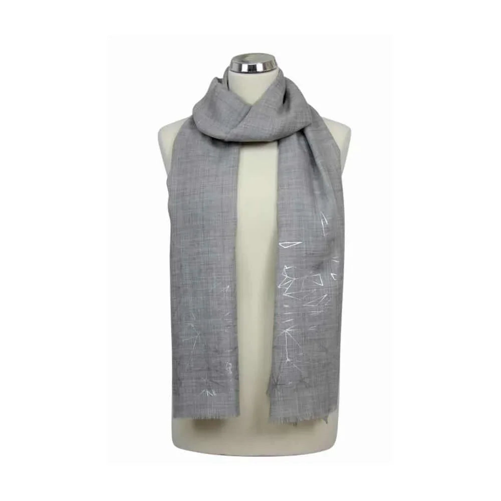 Wool/Silk Shawl - Foil Edge