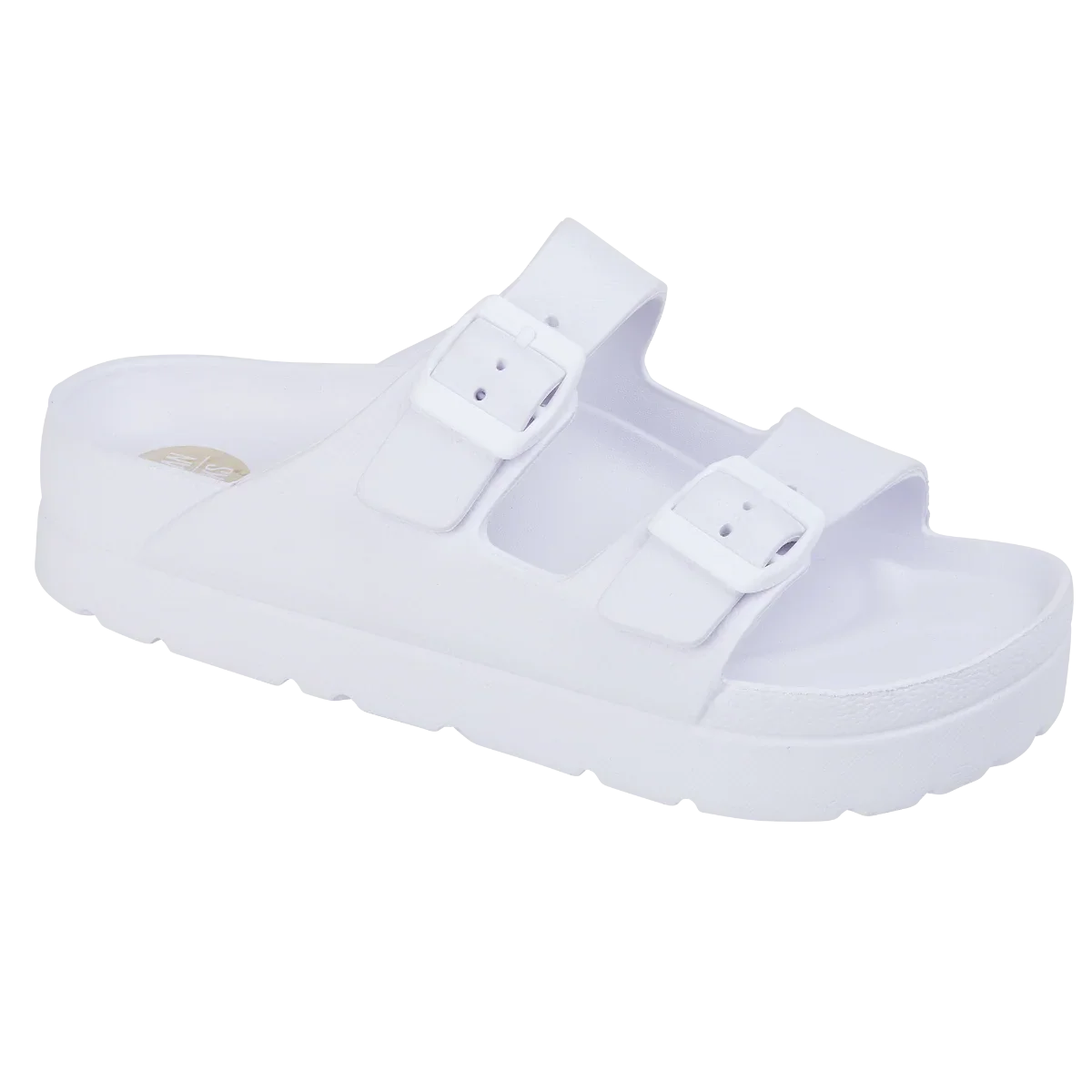 Sandro White Chunky Buckle Sandal