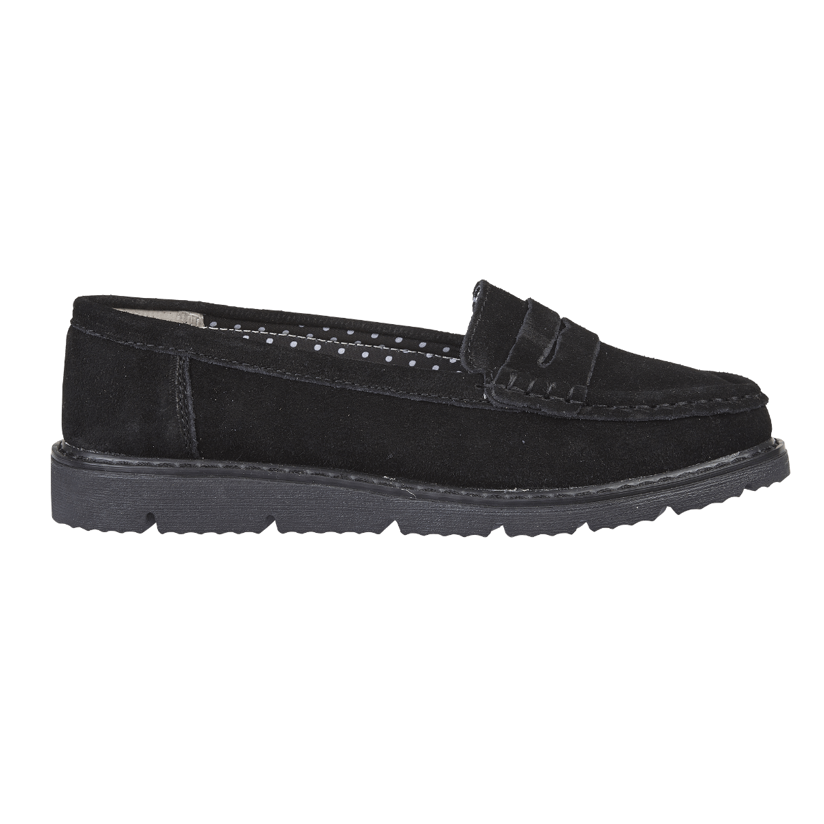 Shore Real Leather Suede Loafer - Black