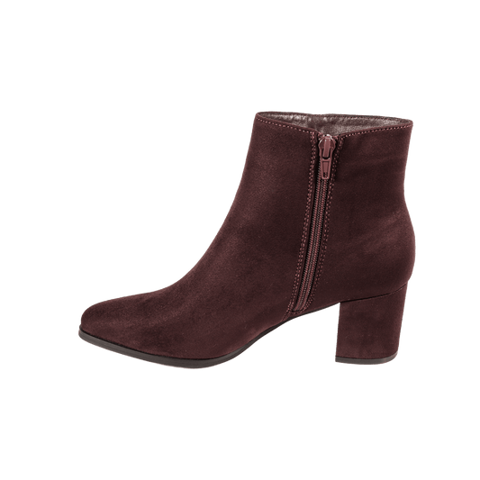 TANYA Ladies Heeled Ankle Boot - Plum
