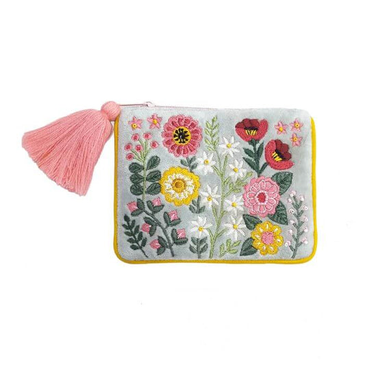 Floral Luxe Cotton Velvet Purse