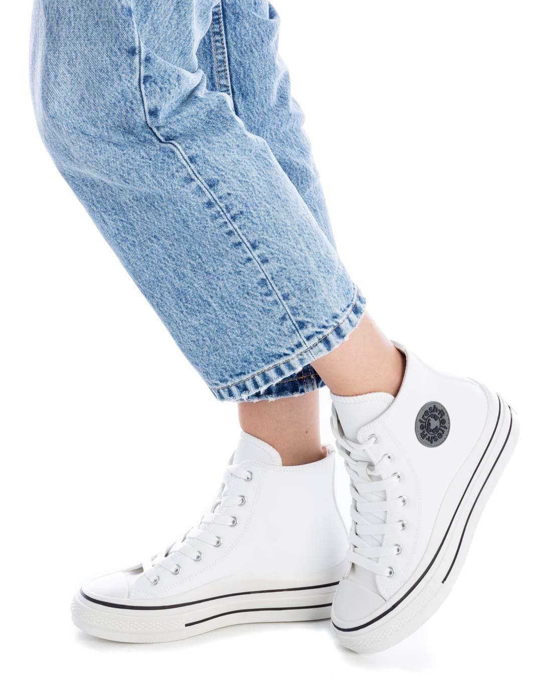 Refresh White High Top Platform Trainers