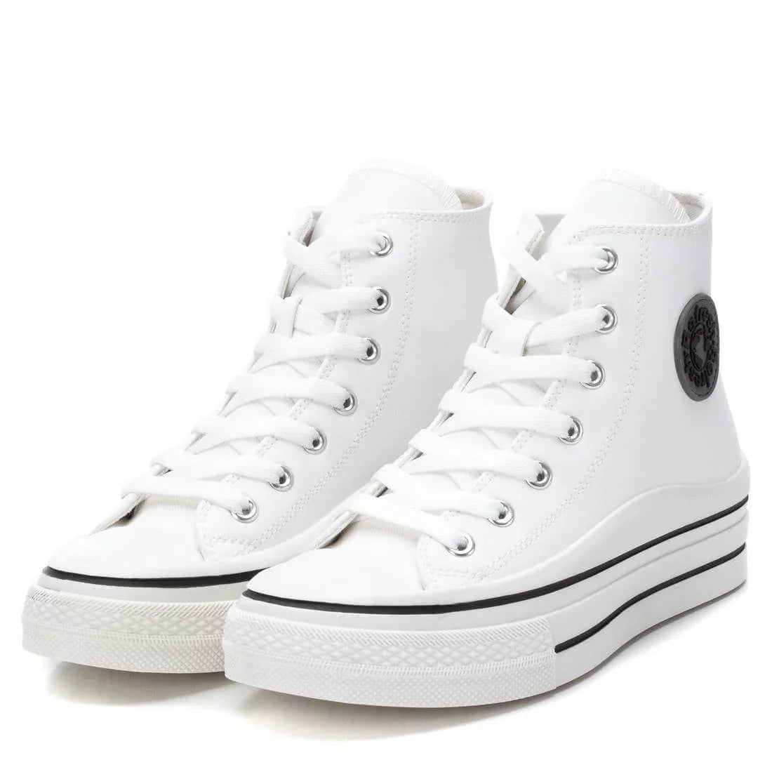 Refresh White High Top Platform Trainers