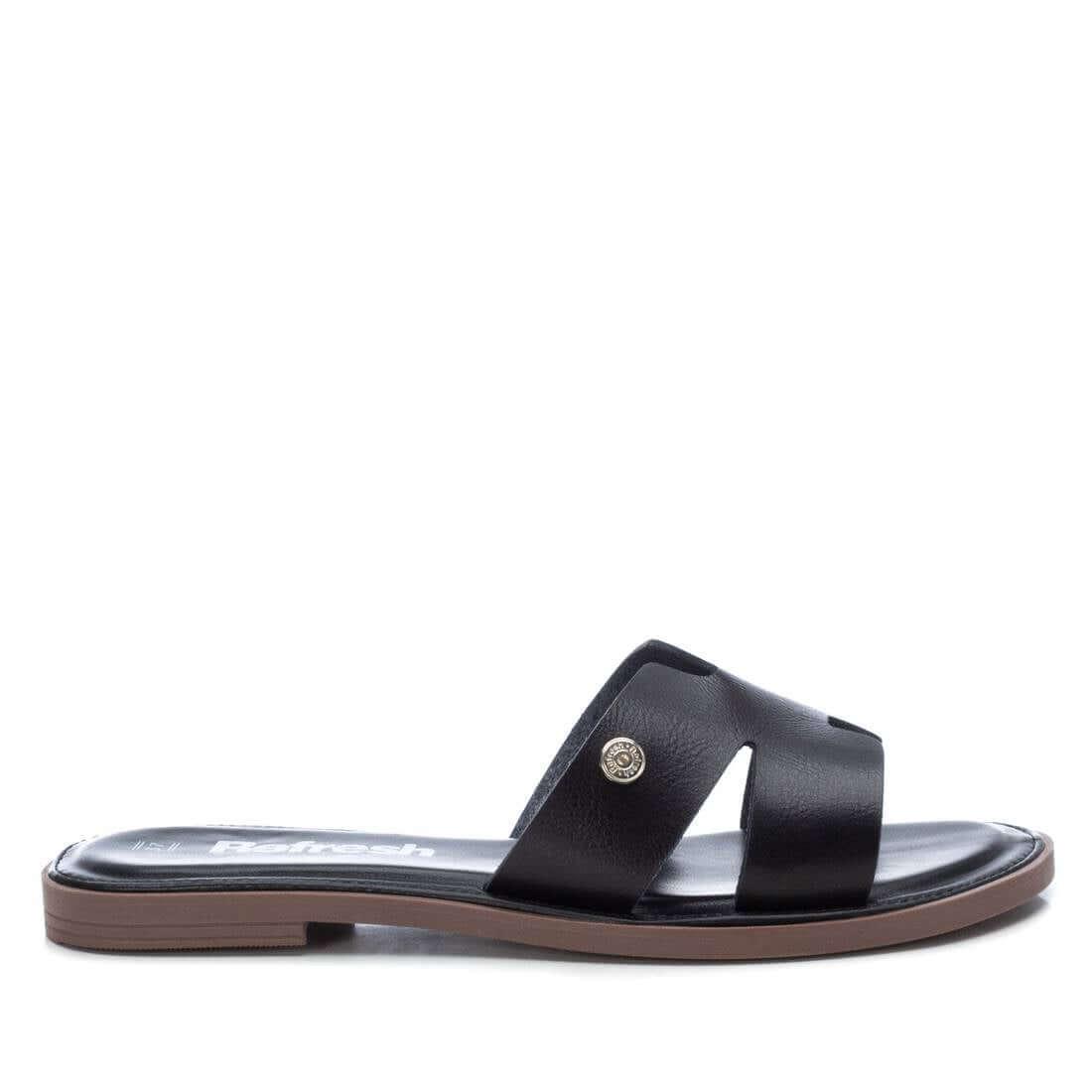 Refresh H Band Slip On Black Sandal