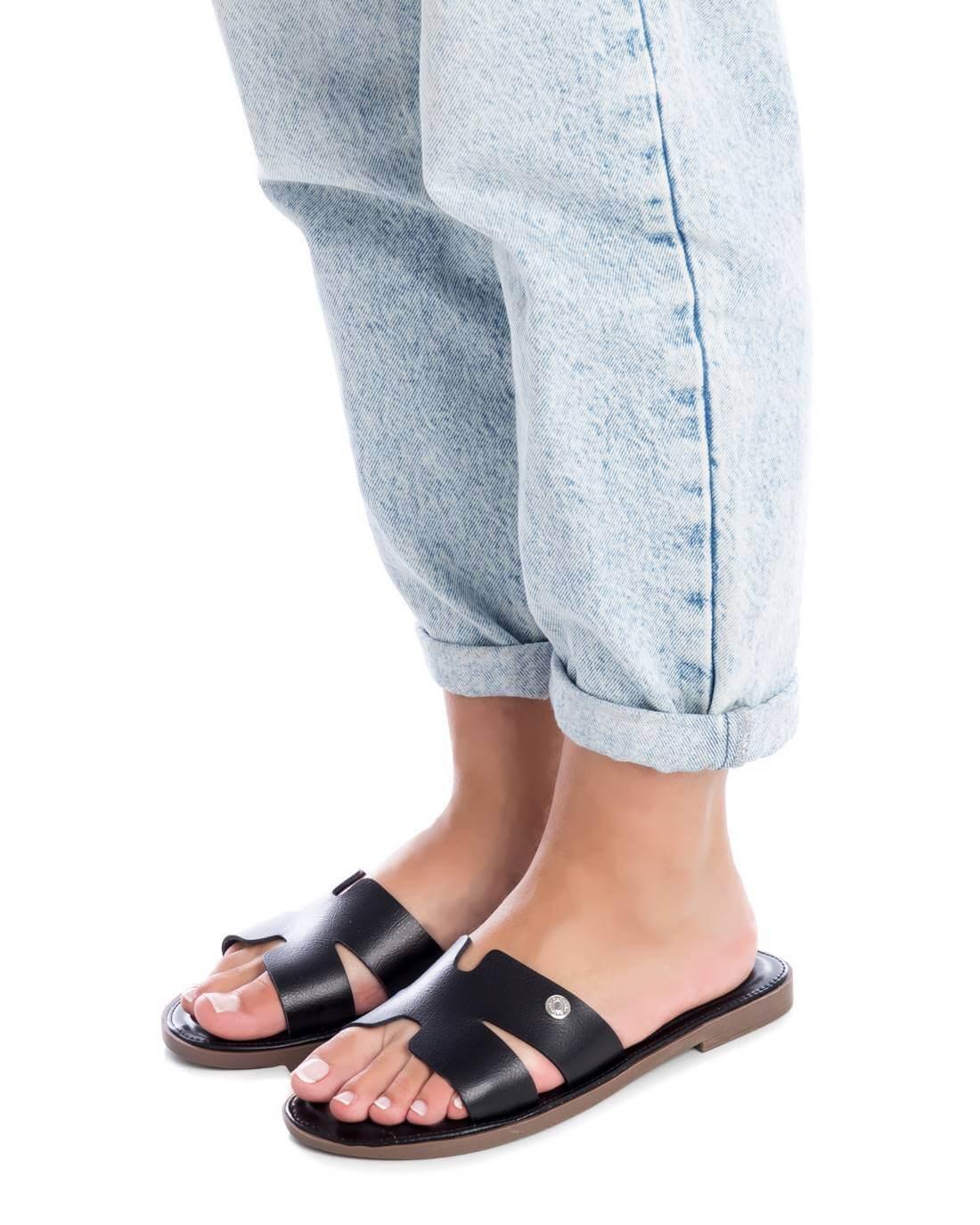 Refresh H Band Slip On Black Sandal