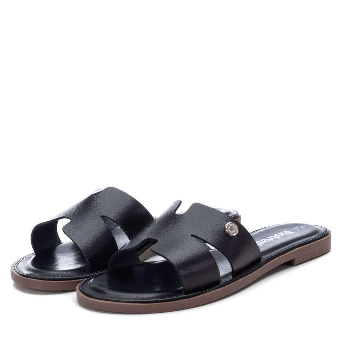 Refresh H Band Slip On Black Sandal