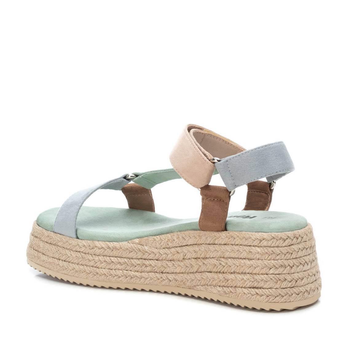 Refresh Platform Faux Suede Aqua Sandal