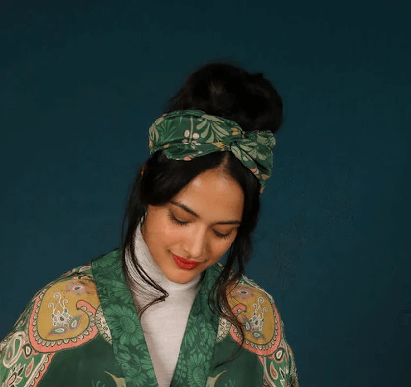 Powder Folk Art Floral Elasticated Headband