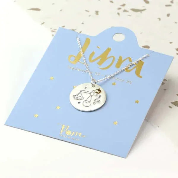 Zodiac Charm Necklace - Libra