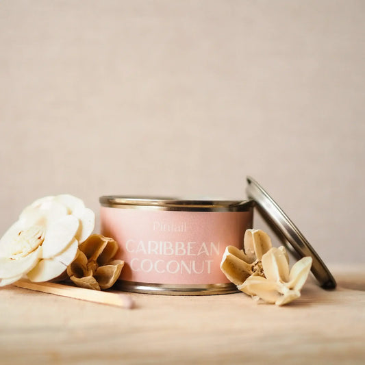 home fragrance candles in a tin