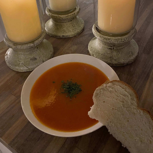 Tomato, Pepper & Paprika Soup - on the log burner!!