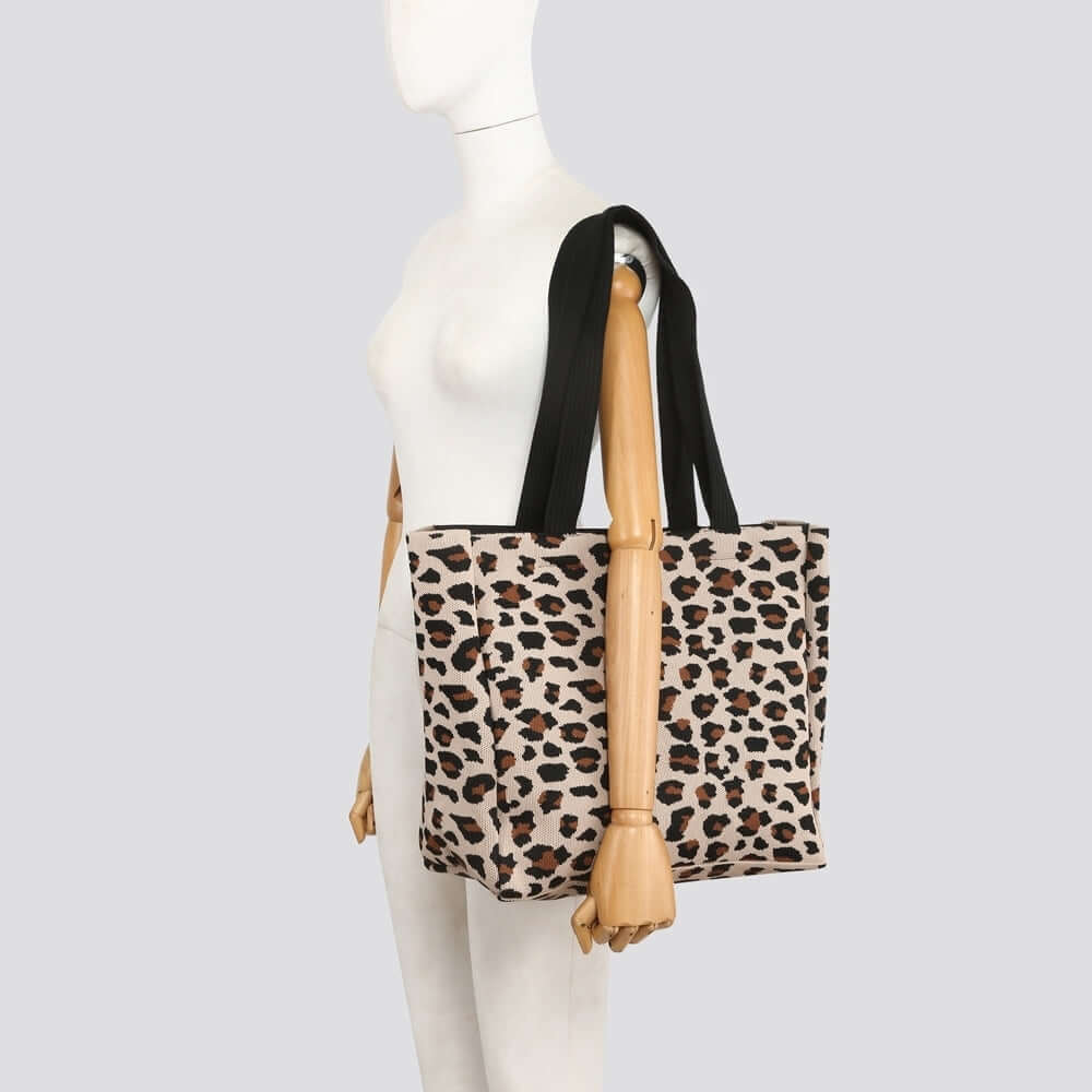 Leopard Print Soft Slouchy Tote Bag