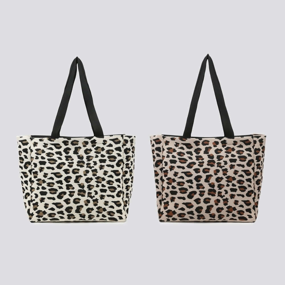 Leopard Print Soft Slouchy Tote Bag