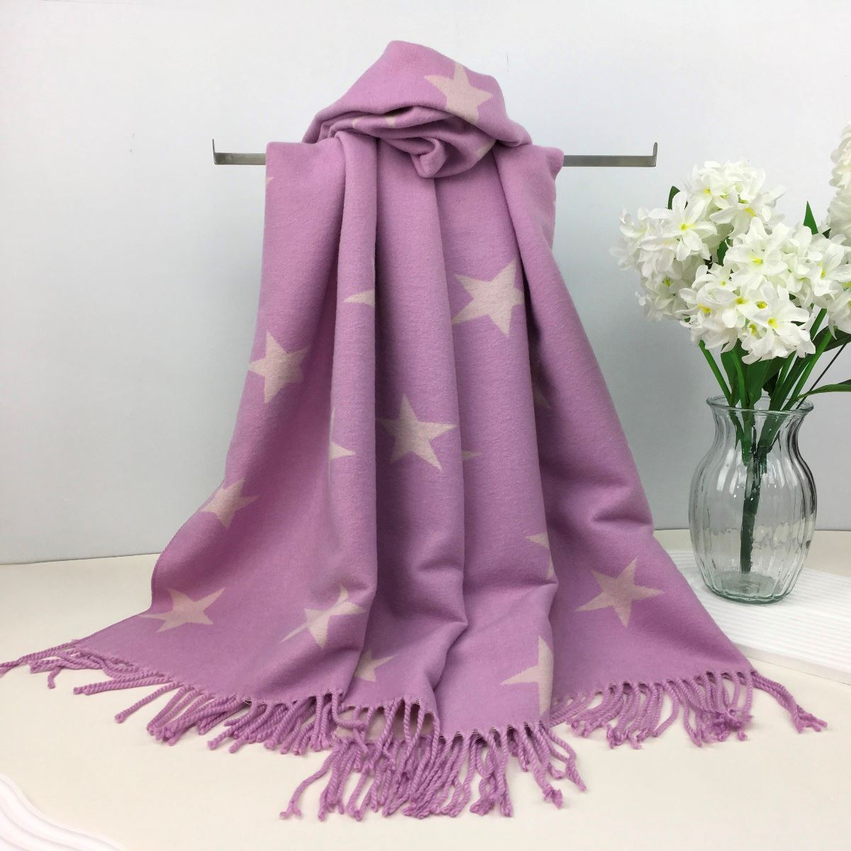 Ladies Cashmere Star Scarf