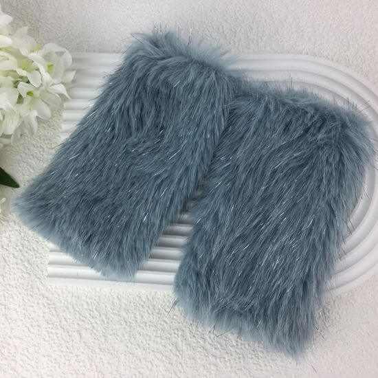Fluffy Fingerless Glitter Mittens