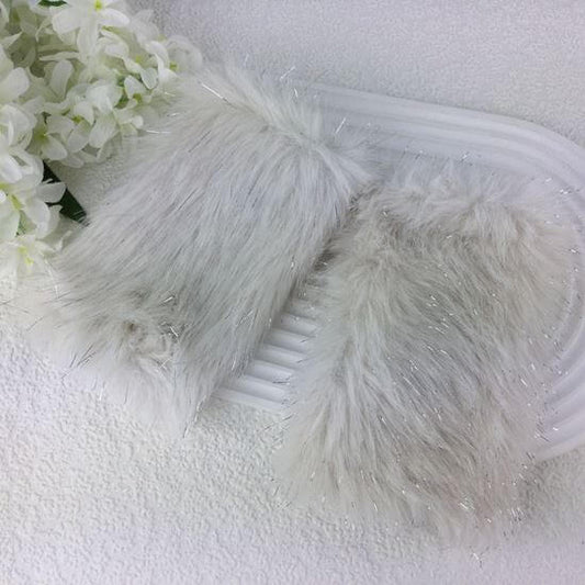 Fluffy Fingerless Glitter Mittens