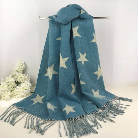 Ladies Tassel Star Scarf