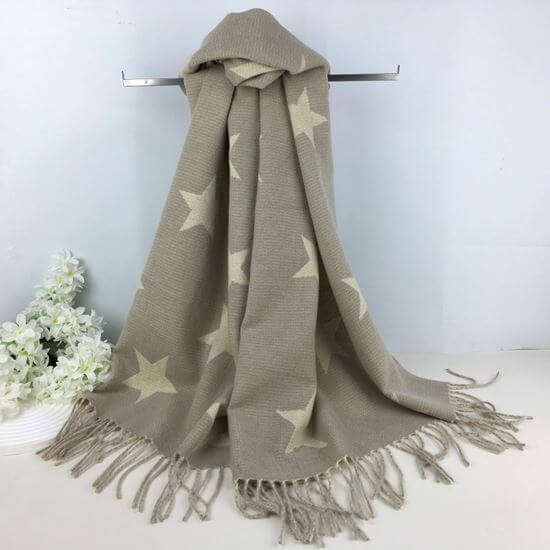 Ladies Tassel Star Scarf