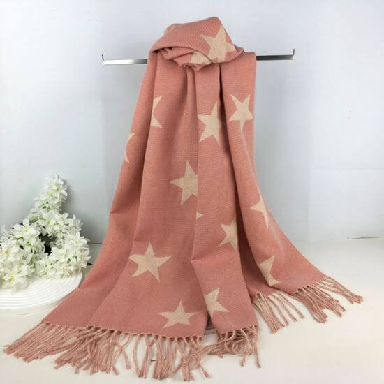 Ladies Tassel Star Scarf