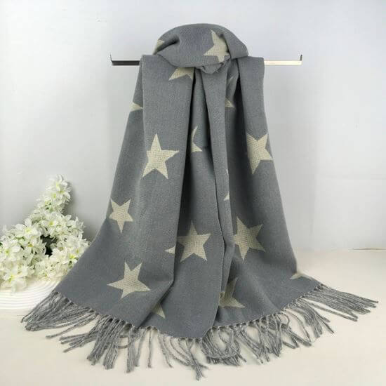 Ladies Tassel Star Scarf