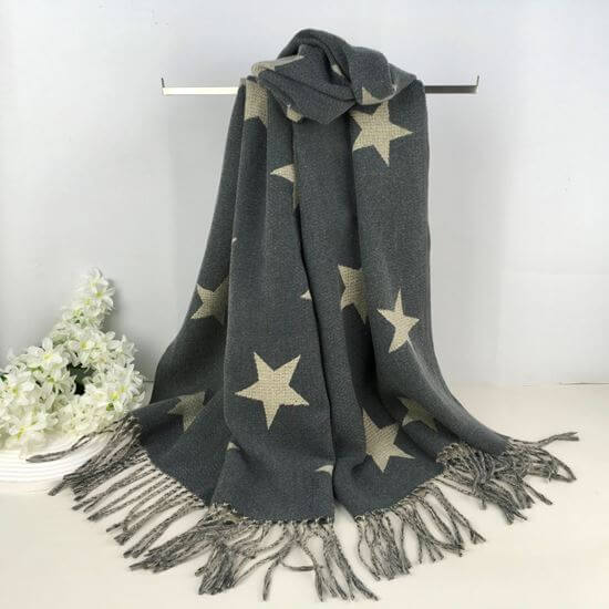 Ladies Tassel Star Scarf