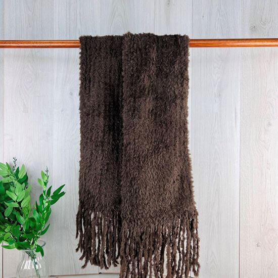 Furry Tassel Scarf