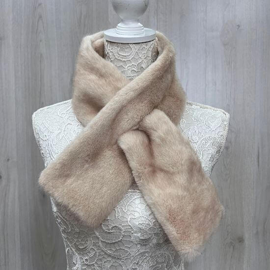 Faux Fur Collar Stole Scarf