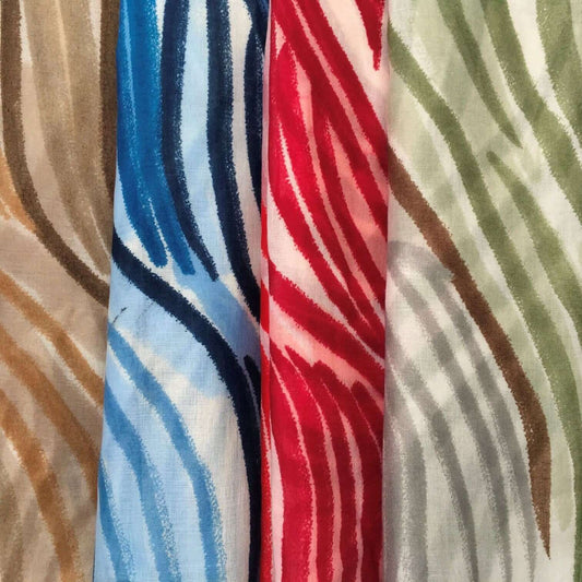 Wave Print Lightweight Scarf