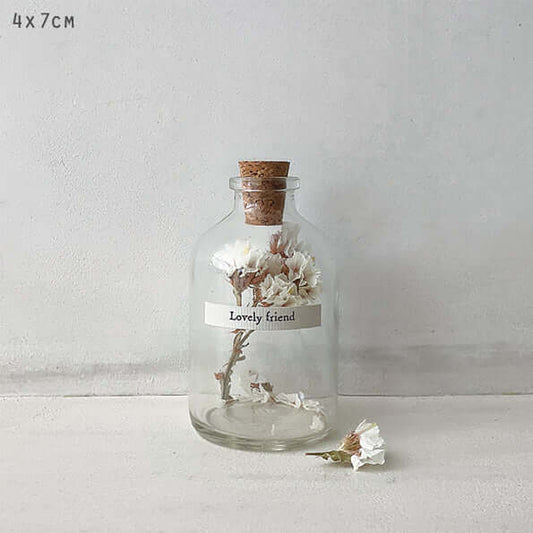 East of India - Dried flowers in bottle 'Lovely friend'