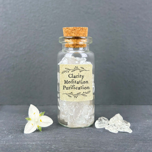 East of India - Bottle of crystals 'Clear Quartz'