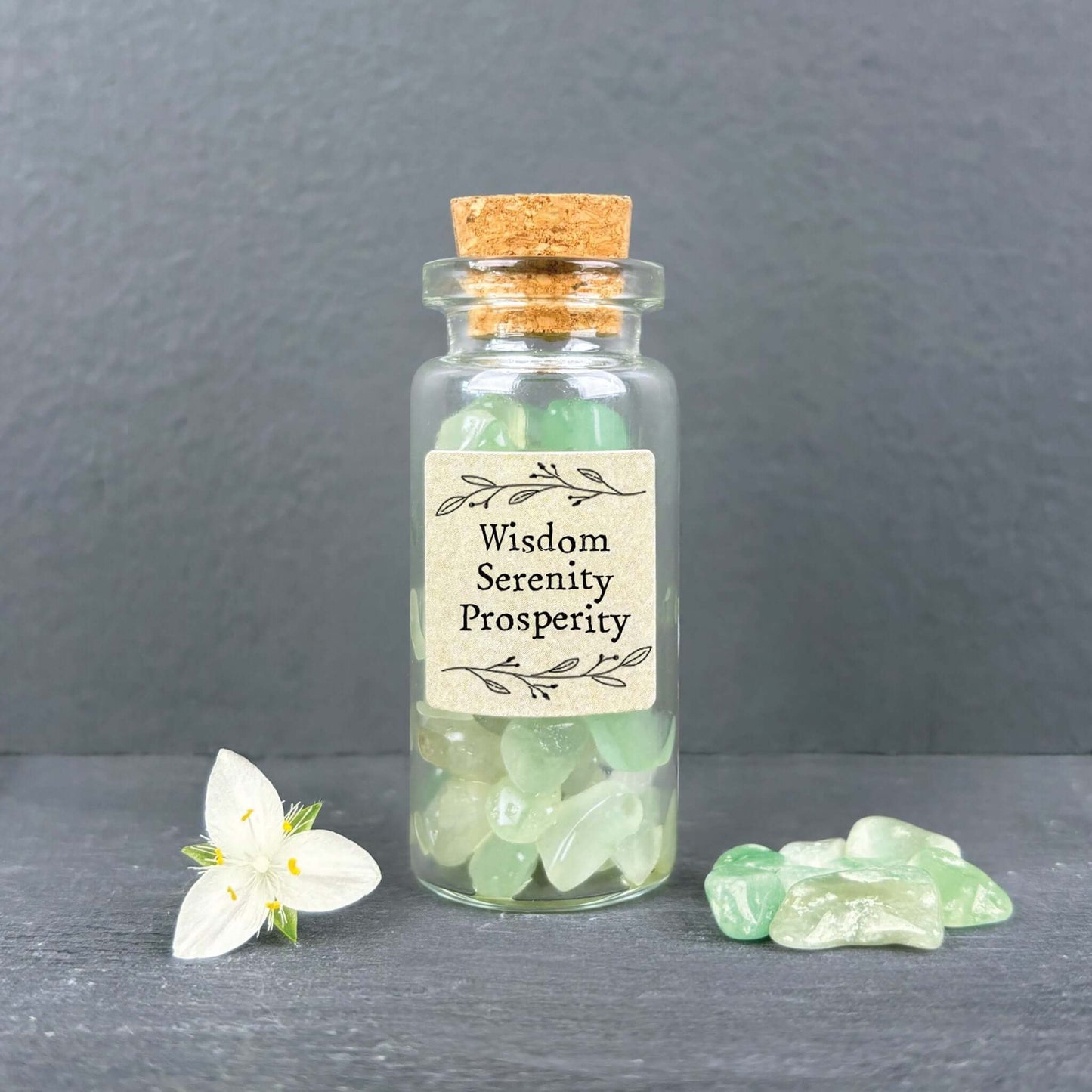 East of India - Bottle of crystals 'Green Aventurine'