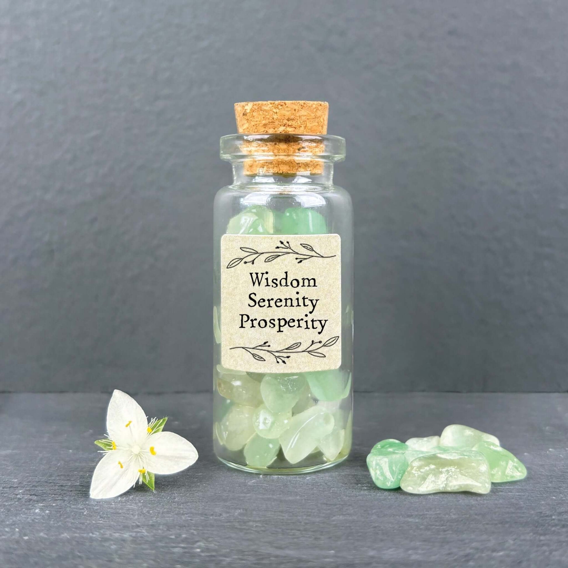 East of India - Bottle of crystals 'Green Aventurine'