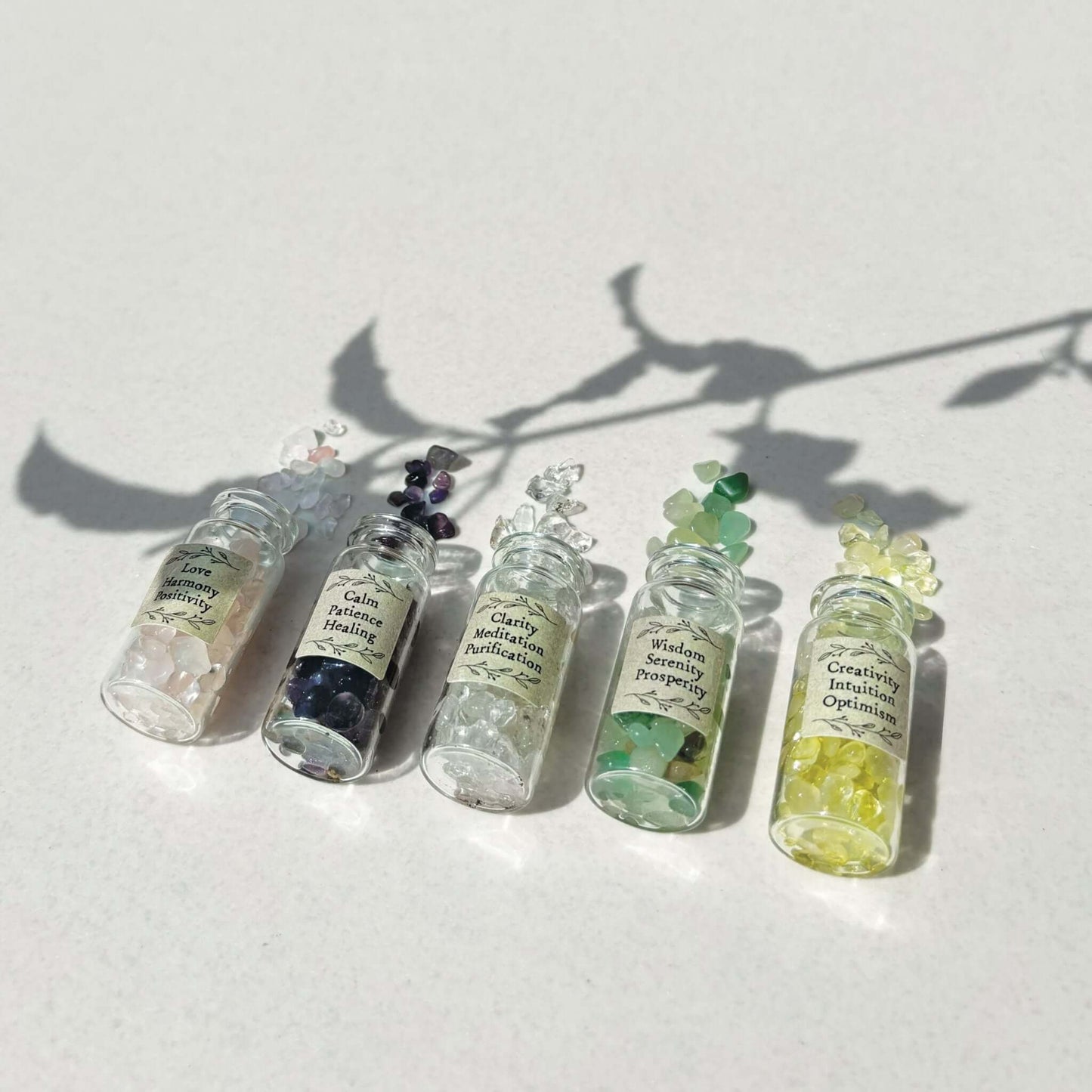 East of India - Bottle of crystals 'Yellow Aventurine'