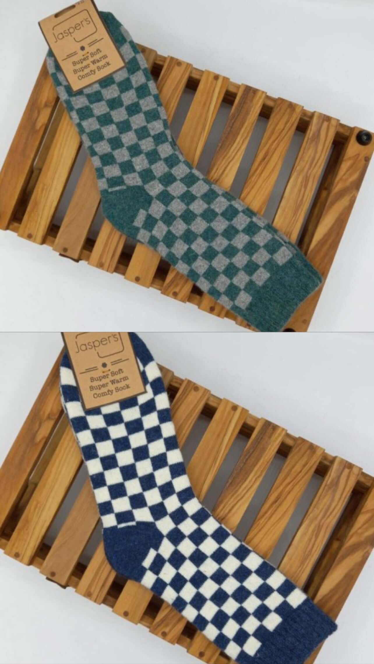 Jasper's - Men's Checkerboard Rib Cosy Socks