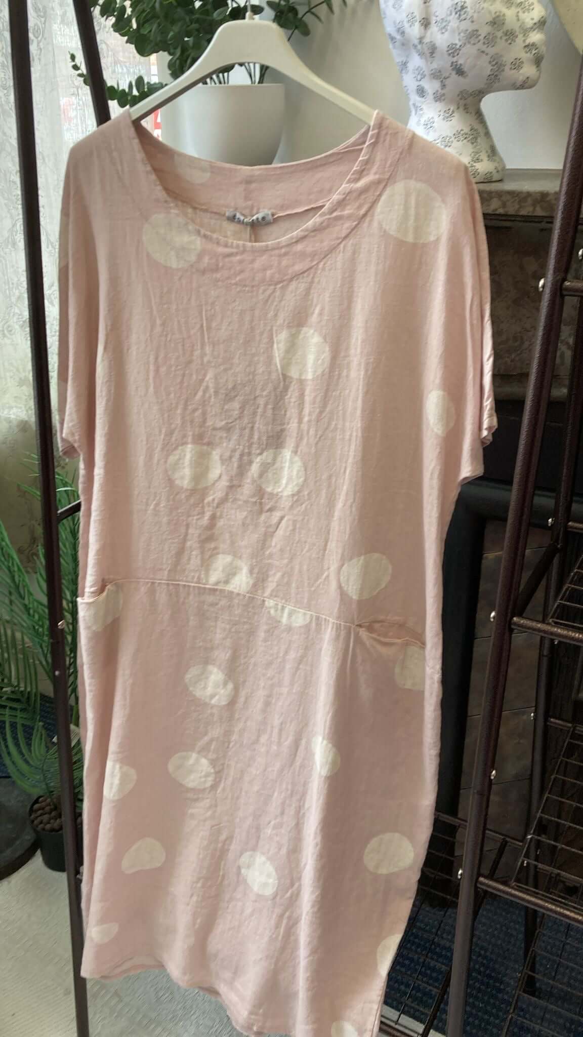 Winnie Polka Dot Linen Dress