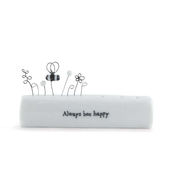 East of India -Dried Flower Holder 'Always bee happy'