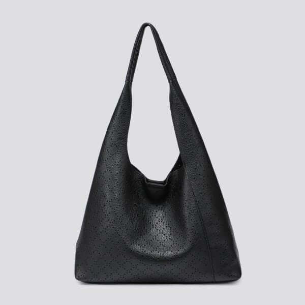 Soft Faux Leather Patterned Shoulder Bag