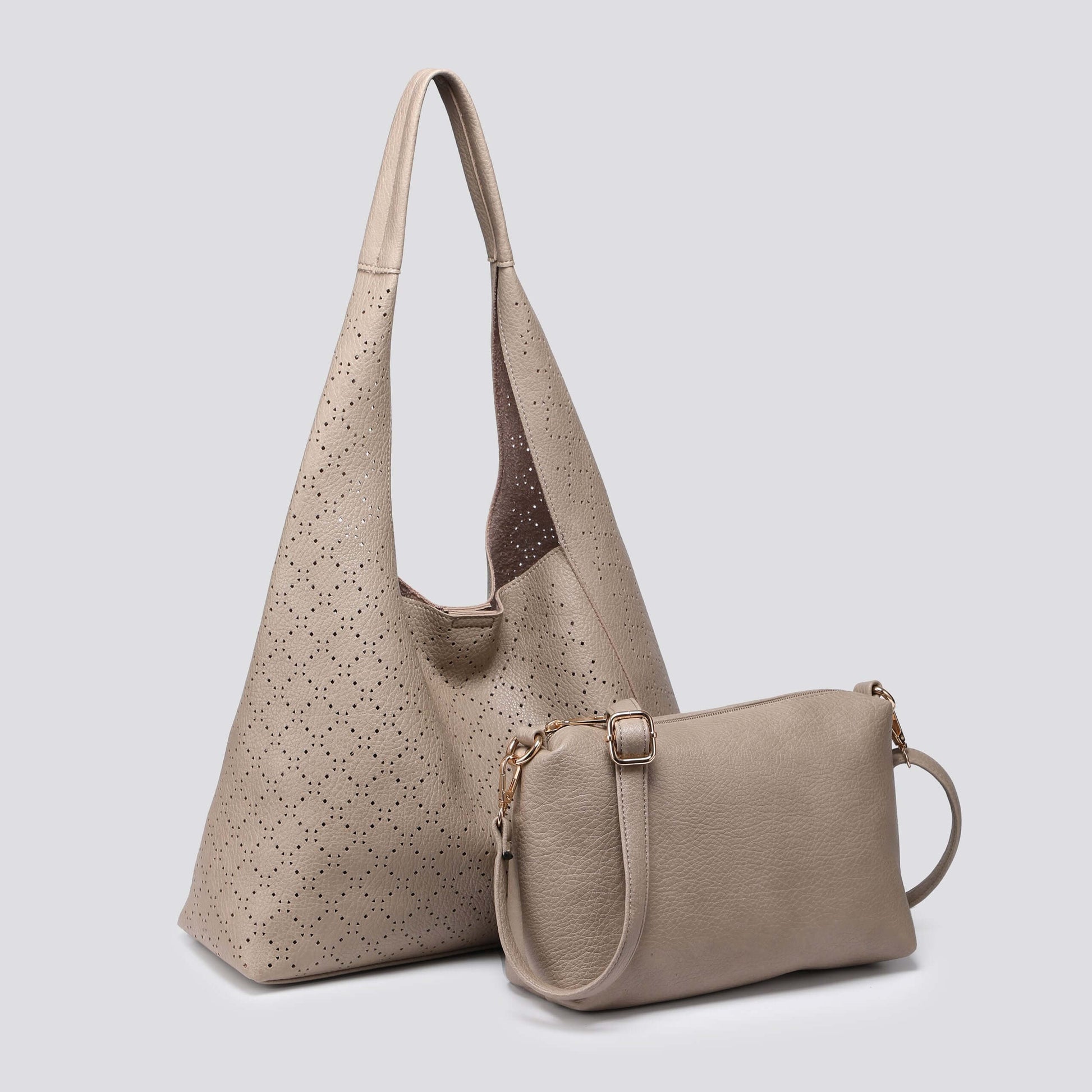 Soft Faux Leather Patterned Shoulder Bag