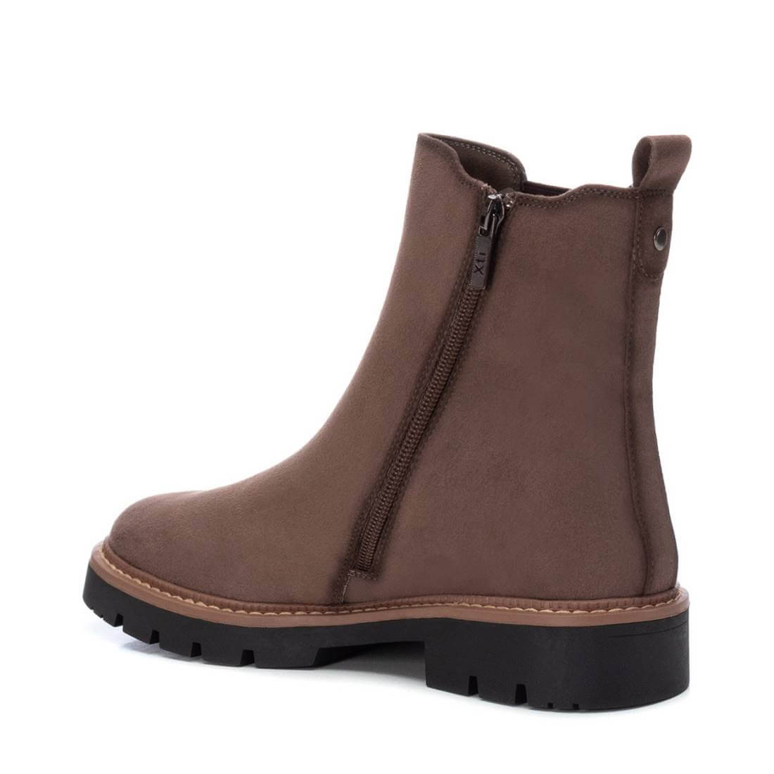 XTI Taupe Ladies Microfibre Ankle Boots