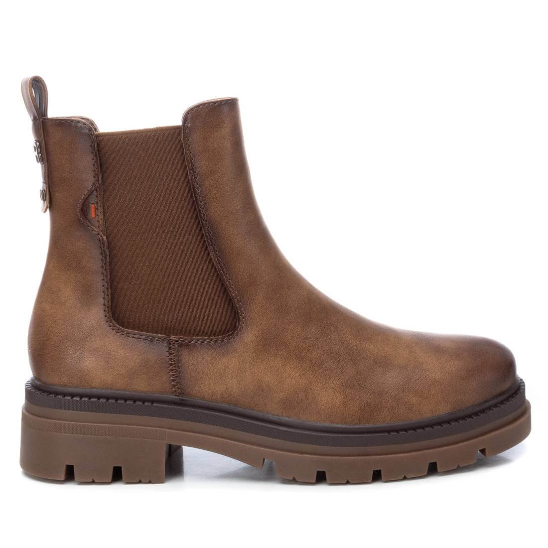 Refresh - Tan Faux Leather Chunky Chelsea Boot