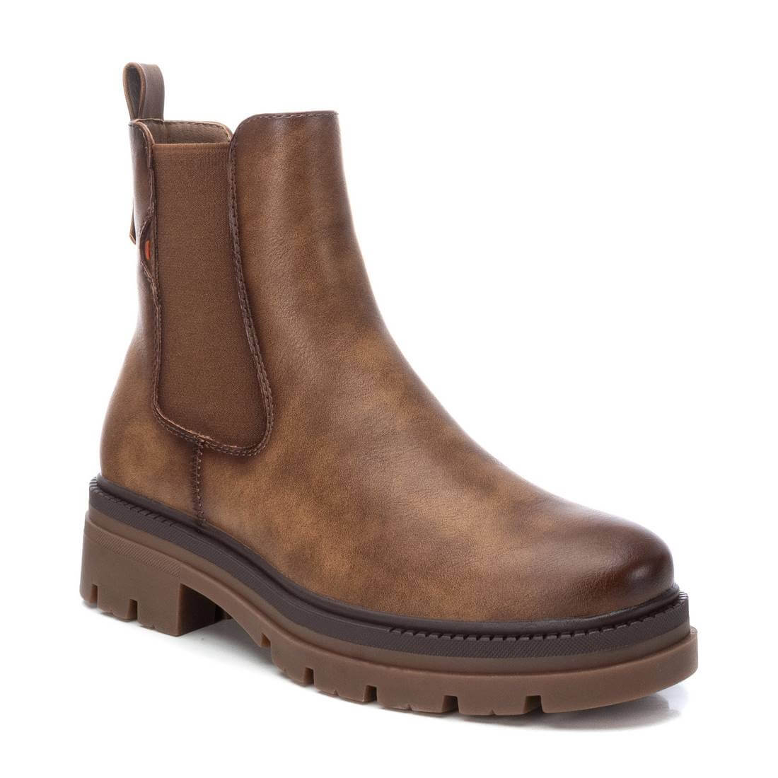 Refresh - Tan Faux Leather Chunky Chelsea Boot