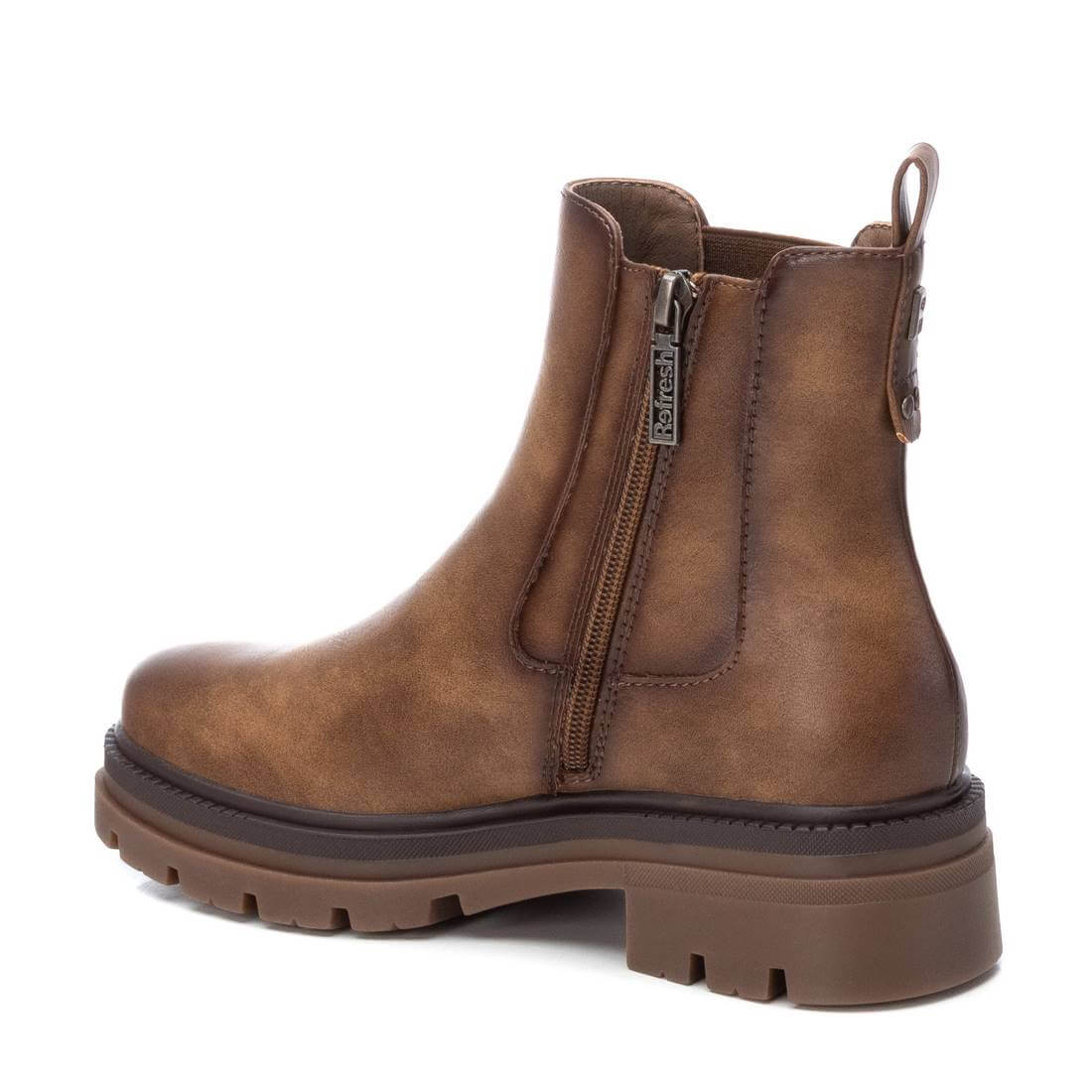 Refresh - Tan Faux Leather Chunky Chelsea Boot